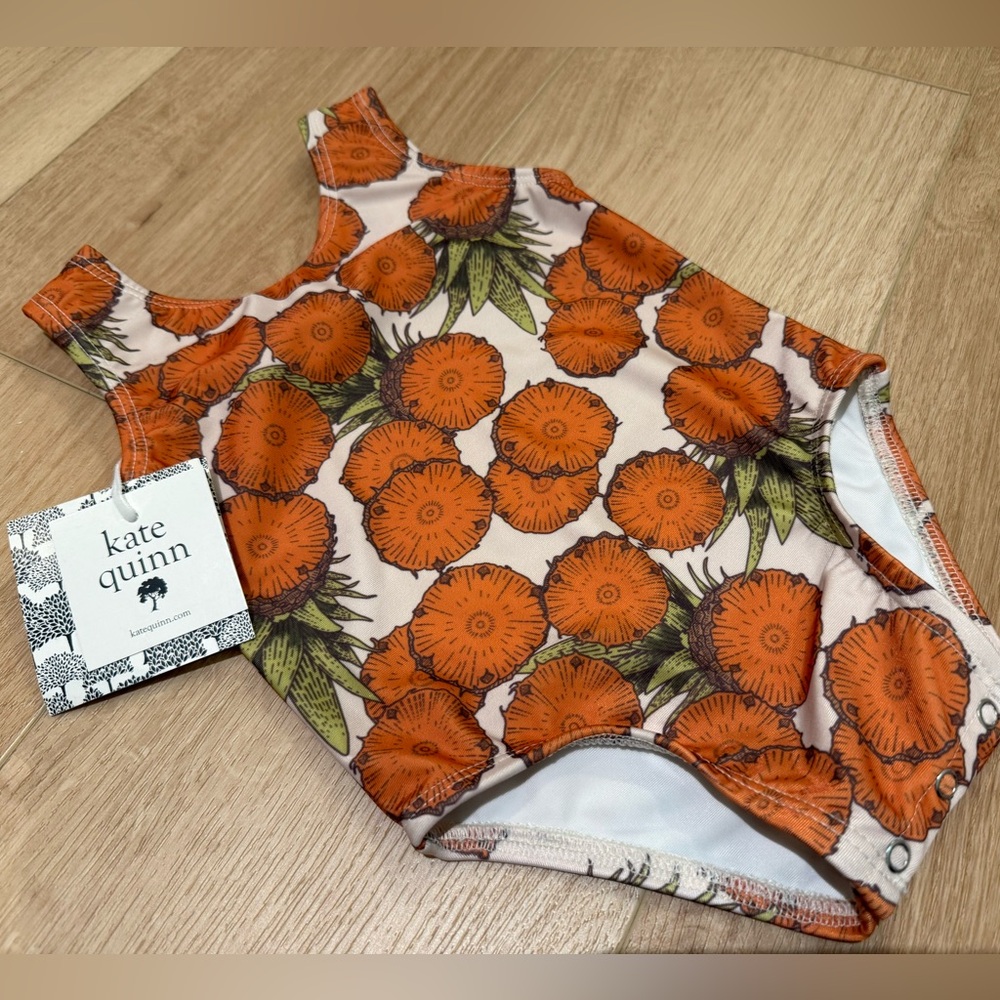 NWT Kate Quinn Baby Swimsuit • Size 12-18 Months • Pineapple